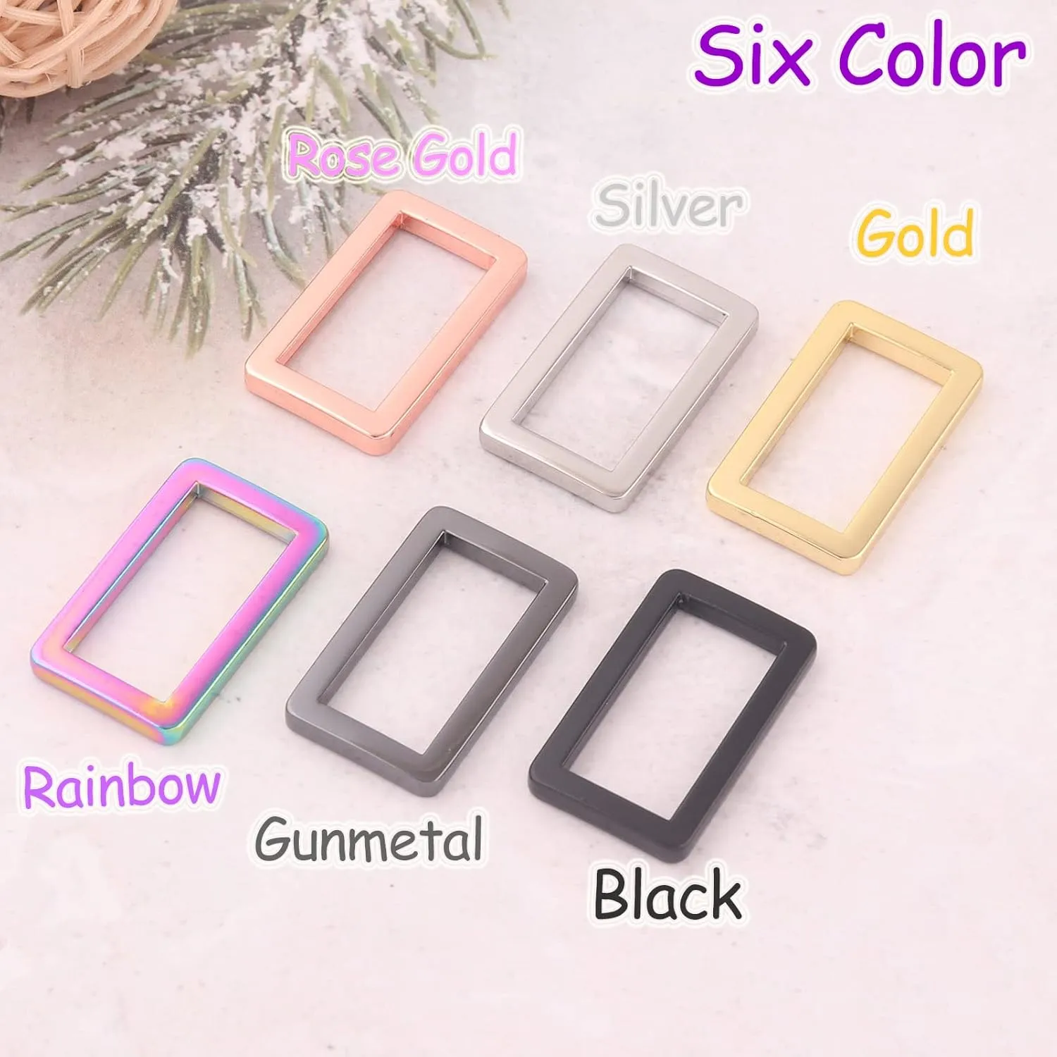 1 Inch Rectangular Buckles - Metal Adjustable Slide Purse Buckle for Bag Fasteners Strap Buckle Backpack Accessories