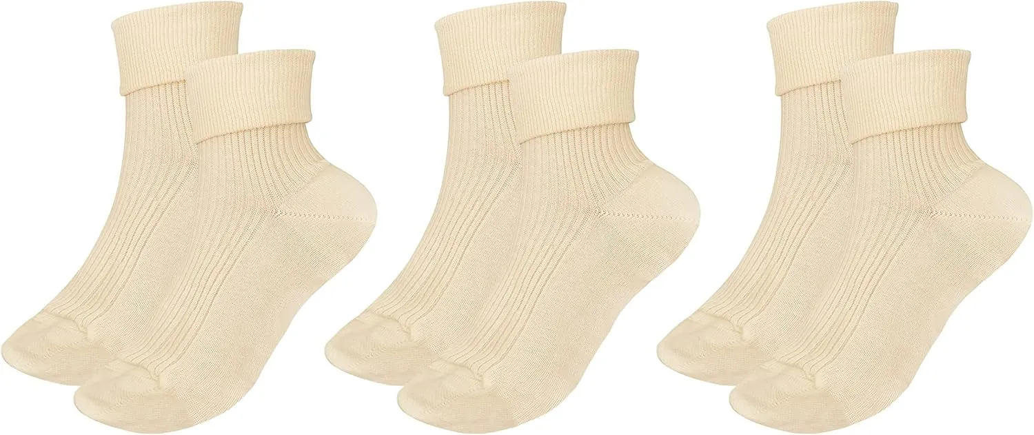 100% Organic Cotton Luxury Women's Socks 3-Pack. Made in Italy.