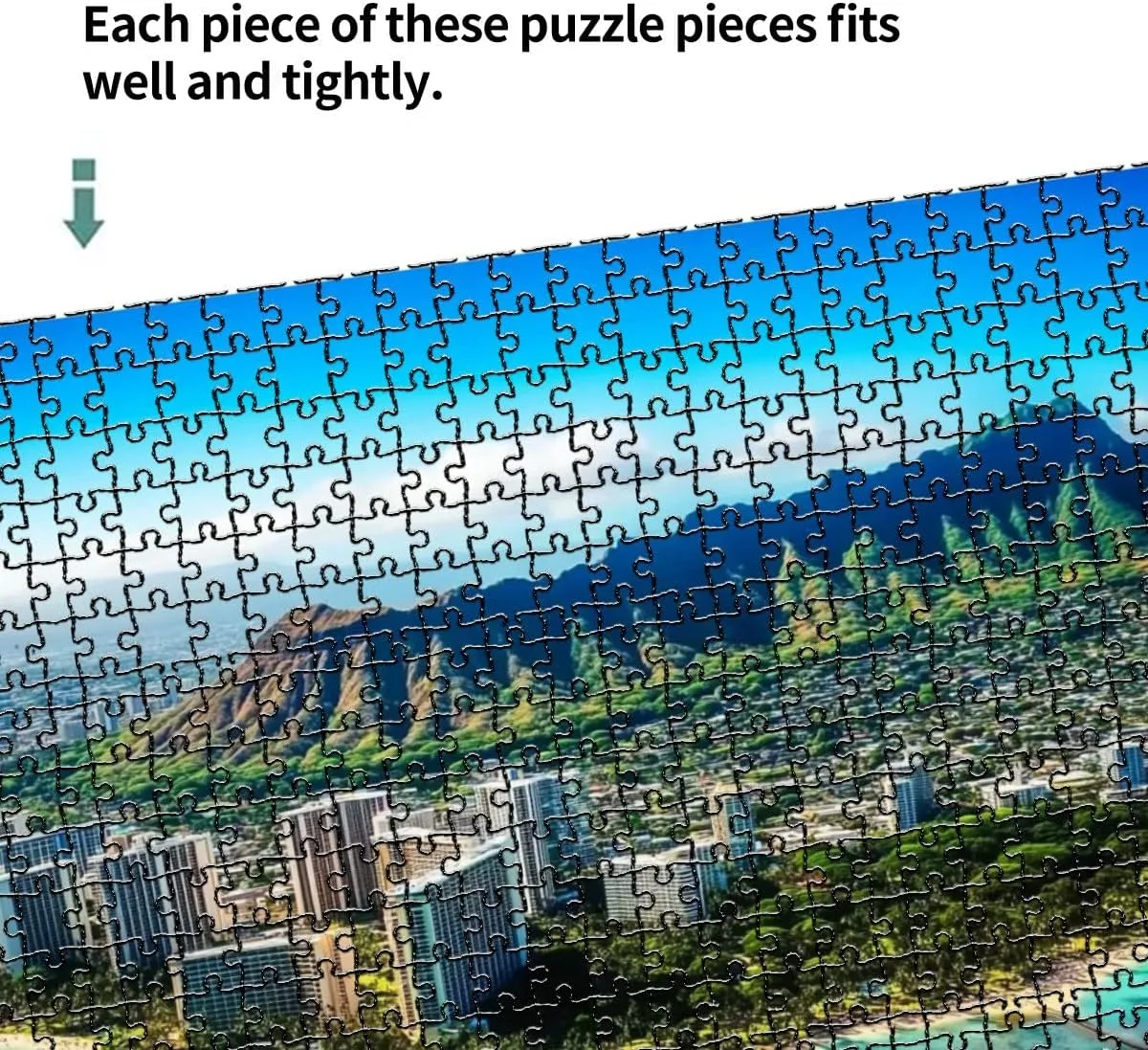 1000 Piece Coastal Landscape Puzzle State Park Aerial 20" x 30" Countdown Indoor Activities Difficult Jigsaw Puzzle Set for Adults, Children - Educational Toys Gift