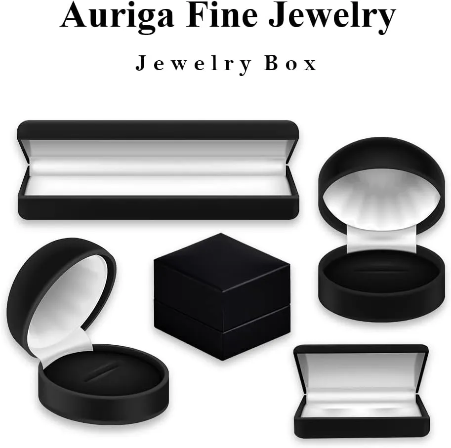 14K White Gold Gemstone and Diamond Oval Chain Slide Pendant