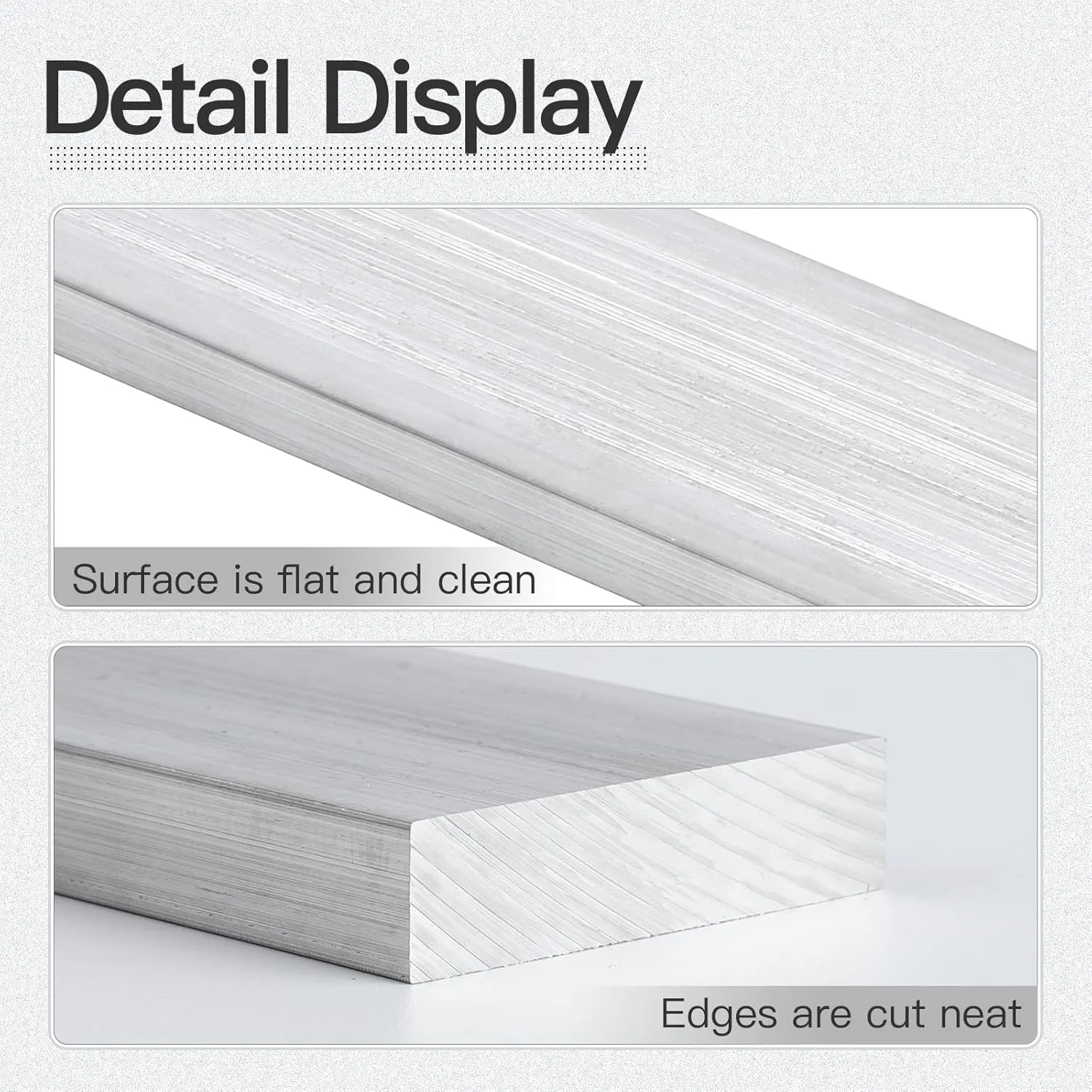 2 Pieces 1/2" (12mm) X 2"(50mm) Square Aluminum Flat BAR 12"(305mm) Long 6061 General Purpose Plate,T6511 Solid New Mill Stock