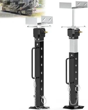 2025 Upgraded RV Slide Out Supports Stabilizer Jacks, [Allow Drill Adjust] 16.7" to 36" Adjustable Camper Support Jacks, Travel Stabilizer Jacks Stand, Supports Up to 5,000 lbs, Aluminum Gear Box