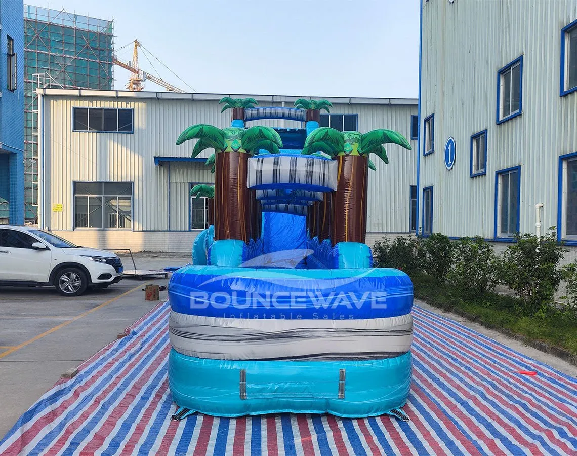 22ft Bahama Blast Single Lane Inflatable Water Slide With Slip & Slide