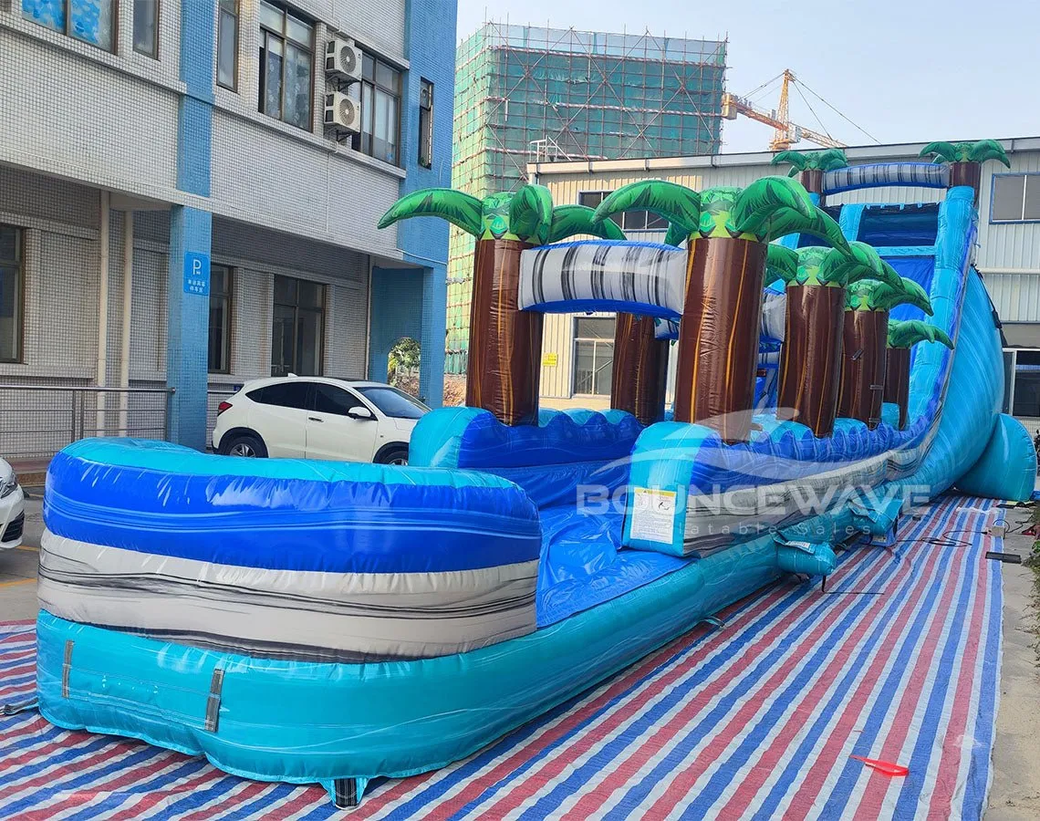 22ft Bahama Blast Single Lane Inflatable Water Slide With Slip & Slide