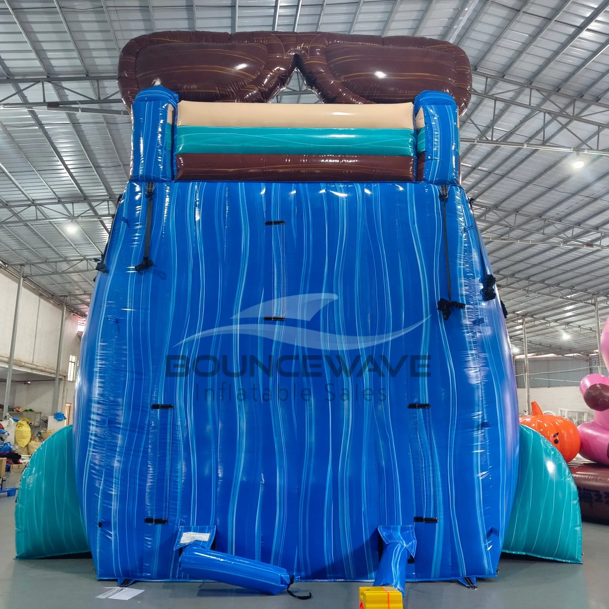 22ft South Beach Dual Lane 2pc Commercial Water Slide with Inflatable Slip & Slide