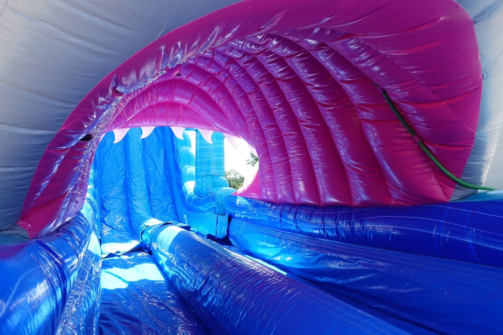 24ft Rogue Great White Dual Lane 2pc Commercial Water Slide with Inflatable Slip & Slide