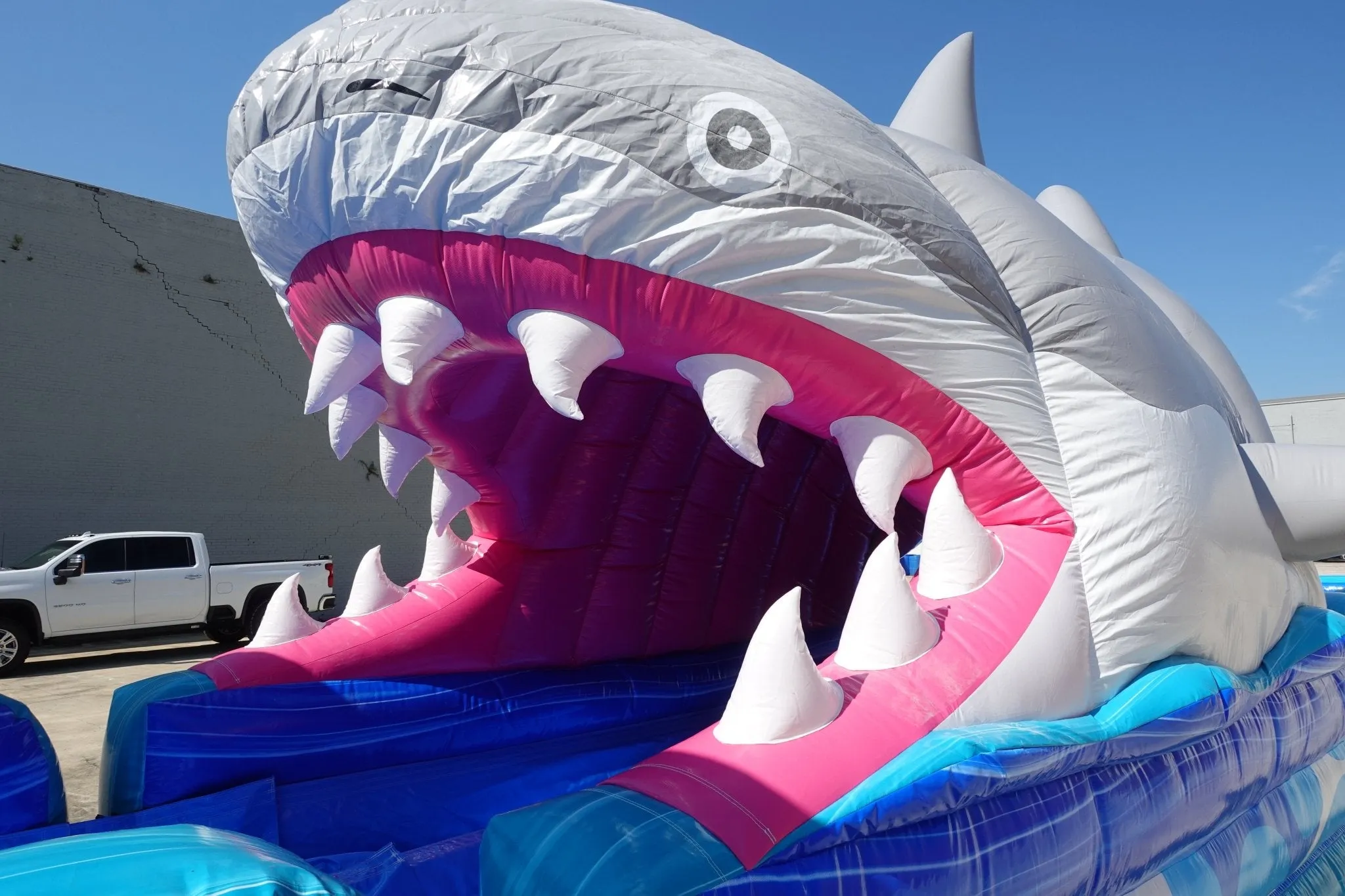 24ft Rogue Great White Dual Lane 2pc Commercial Water Slide with Inflatable Slip & Slide