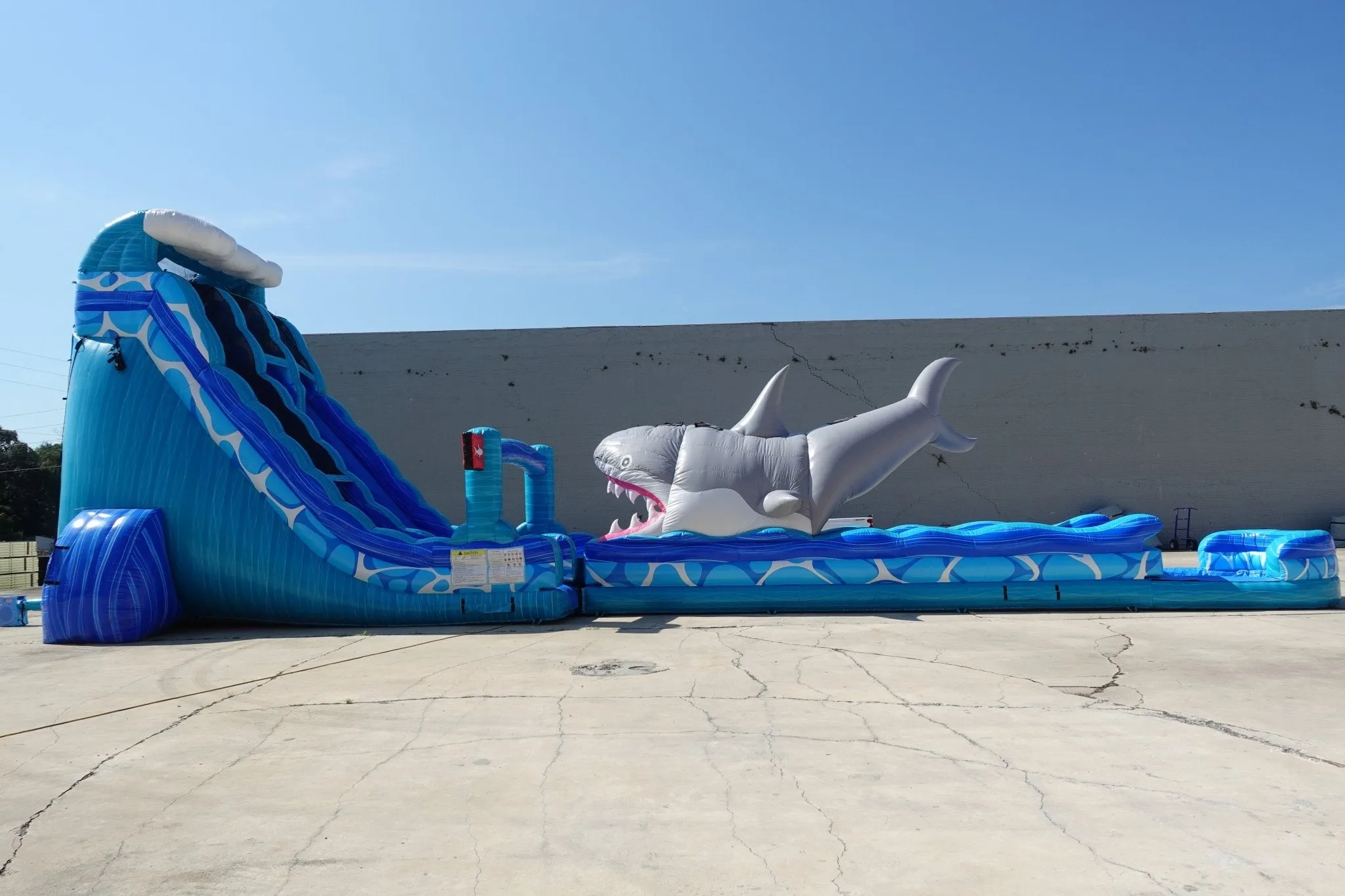 24ft Rogue Great White Dual Lane 2pc Commercial Water Slide with Inflatable Slip & Slide
