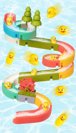38 PCS Duck Slide Toys, Bath Toys for Kids Ages 4-8, DIY Building Kit for Ages 5-7, Bathtub Time Birthday Gifts for Toddler 3   Year Old