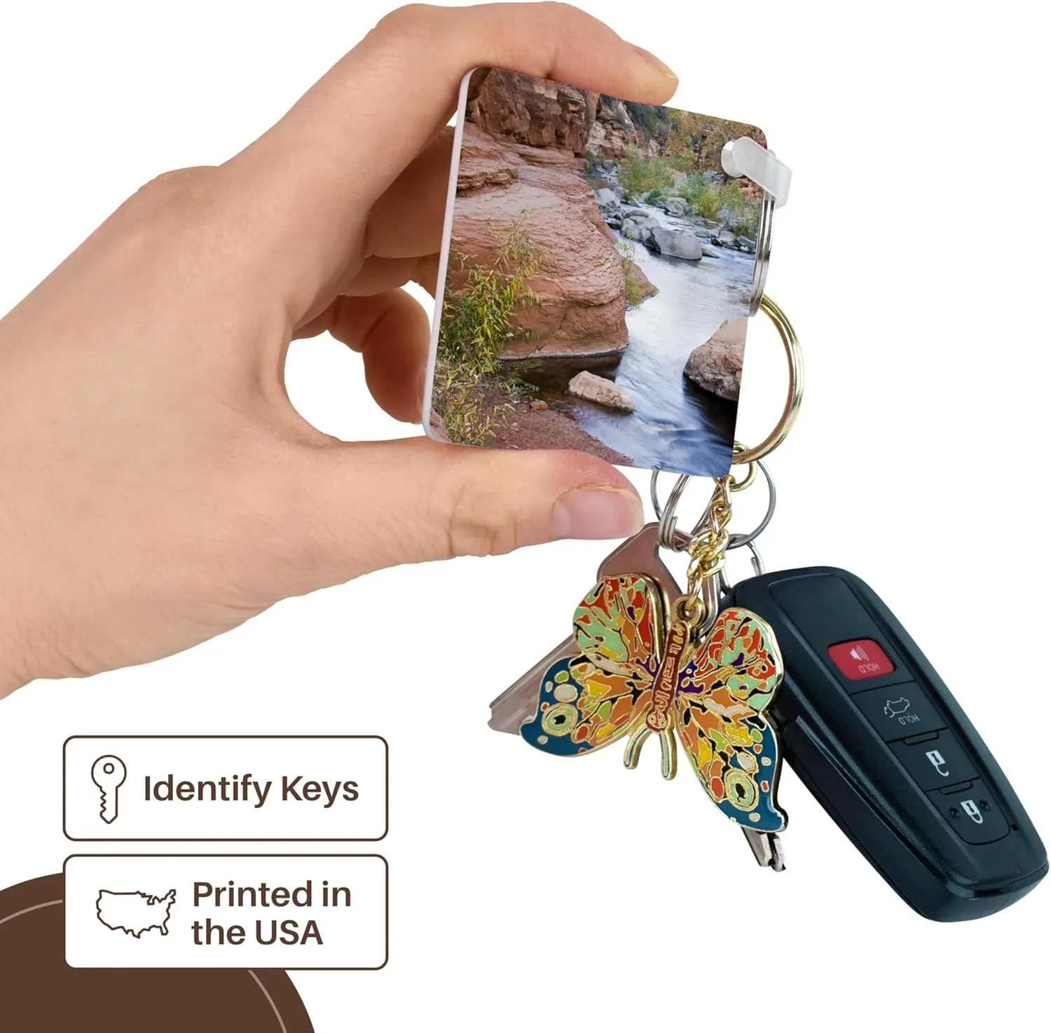 3dRose, Arizona, Slide Rock State Park, Oak Creek - US03 JWI0295 - Jamie and Judy Wild, Key Chain