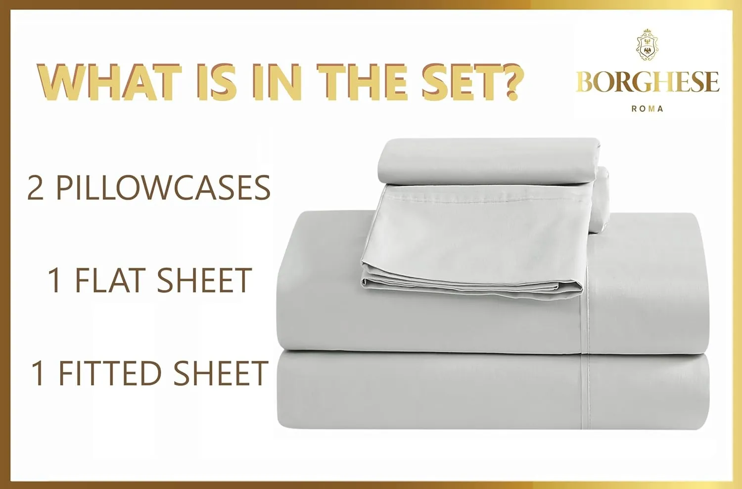 400TC Percale Cotton Khaki King 4 Piece Sheet Set, Solid Themed, for Men and Women, Oeko-TEX Certified Confidence