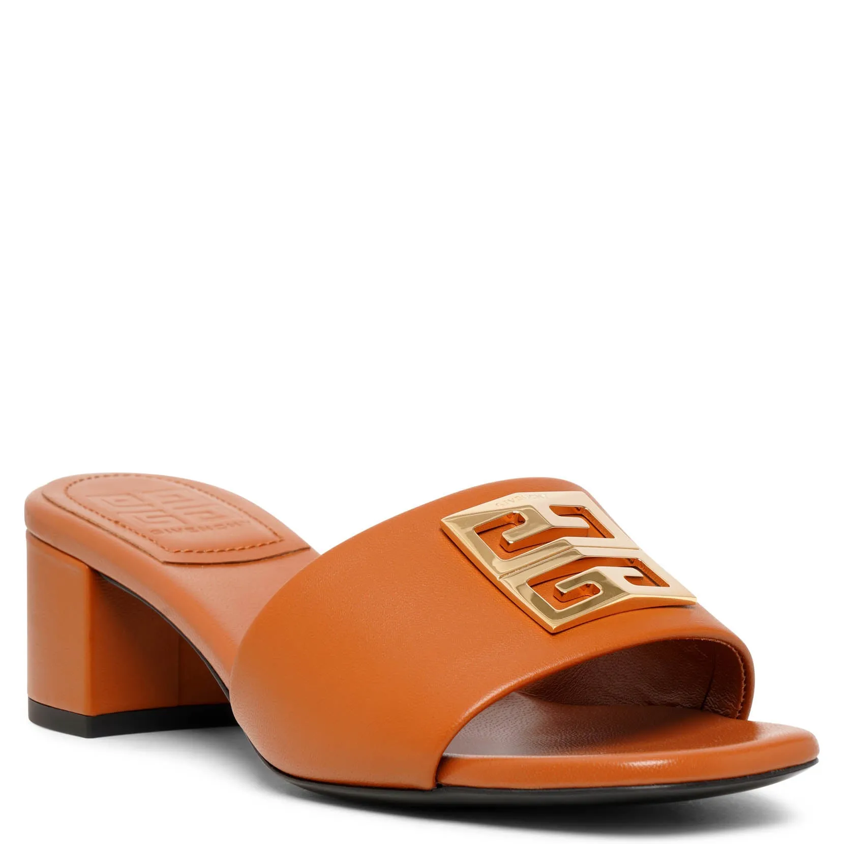 4G beige leather mule sandals