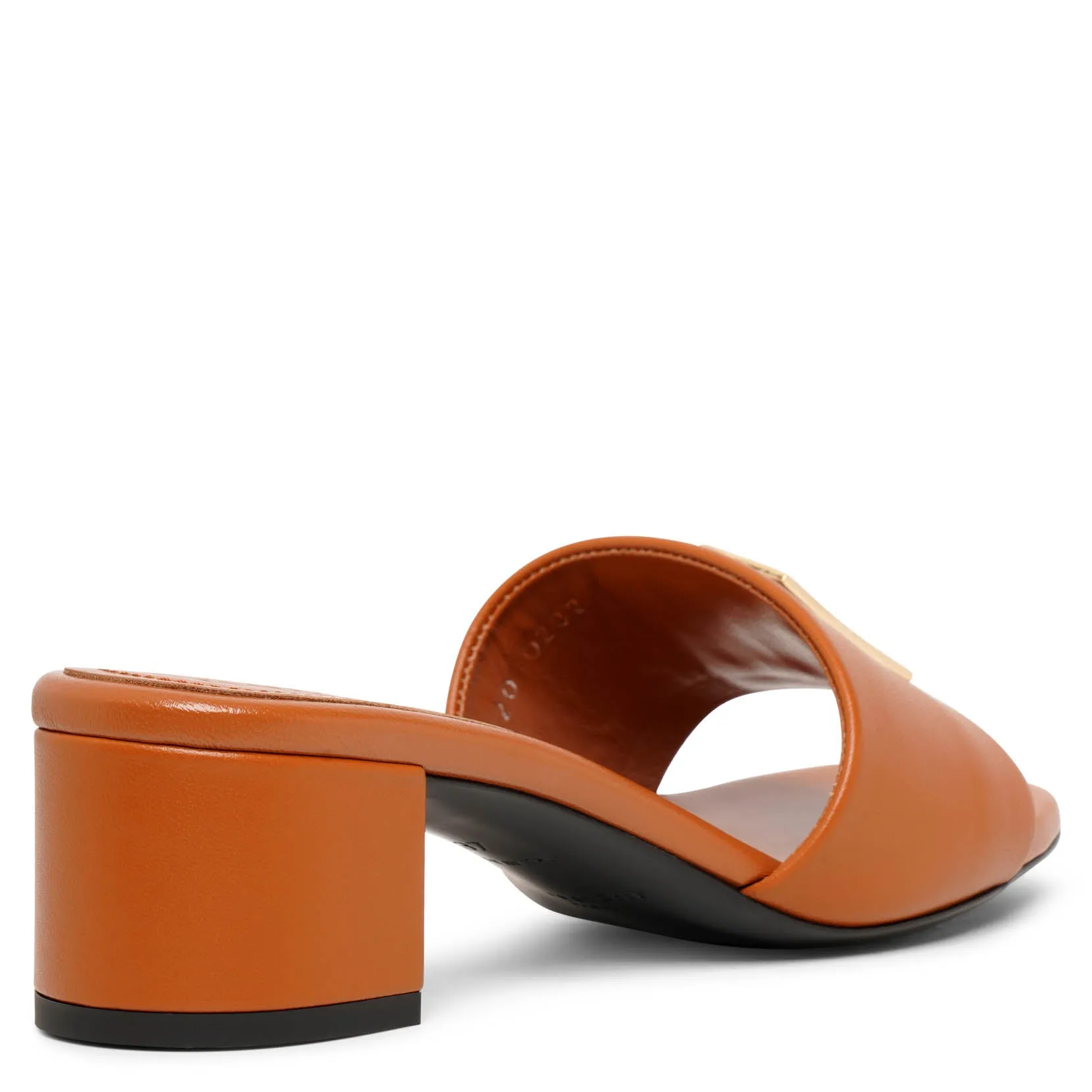 4G beige leather mule sandals