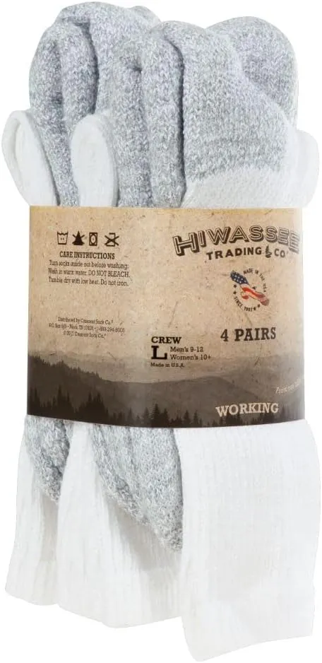 4pk Working Crew Sock