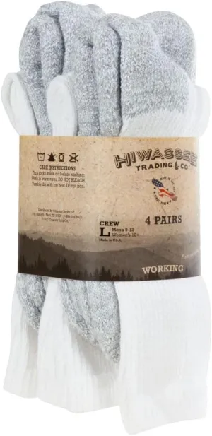 4pk Working Crew Sock