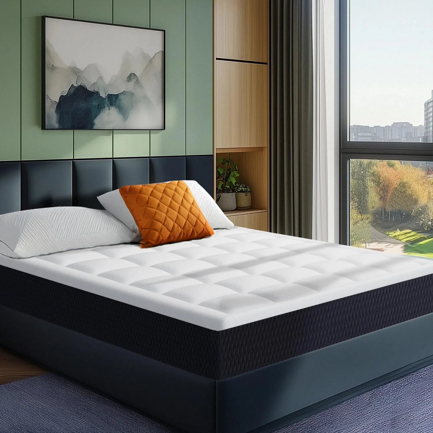 8 Inch Full Mattress in a Box, Breathable Gel-Memory Foam Plus Pillowtop Mattress for Pressure Relief, CertiPUR-US Certified Bed in a Box, Fiberglass-Free