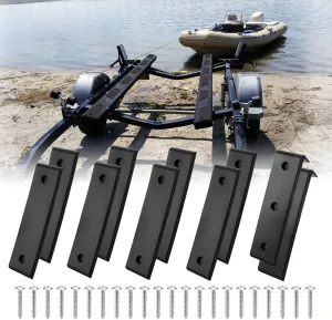 8 Pack Boat Trailer Bunk Slide Pads and 2 Pack Boat Trailer Glide Bunk Enders, 3" x 10" Boat Trailer Bunk Slicks, for Boat Trailer