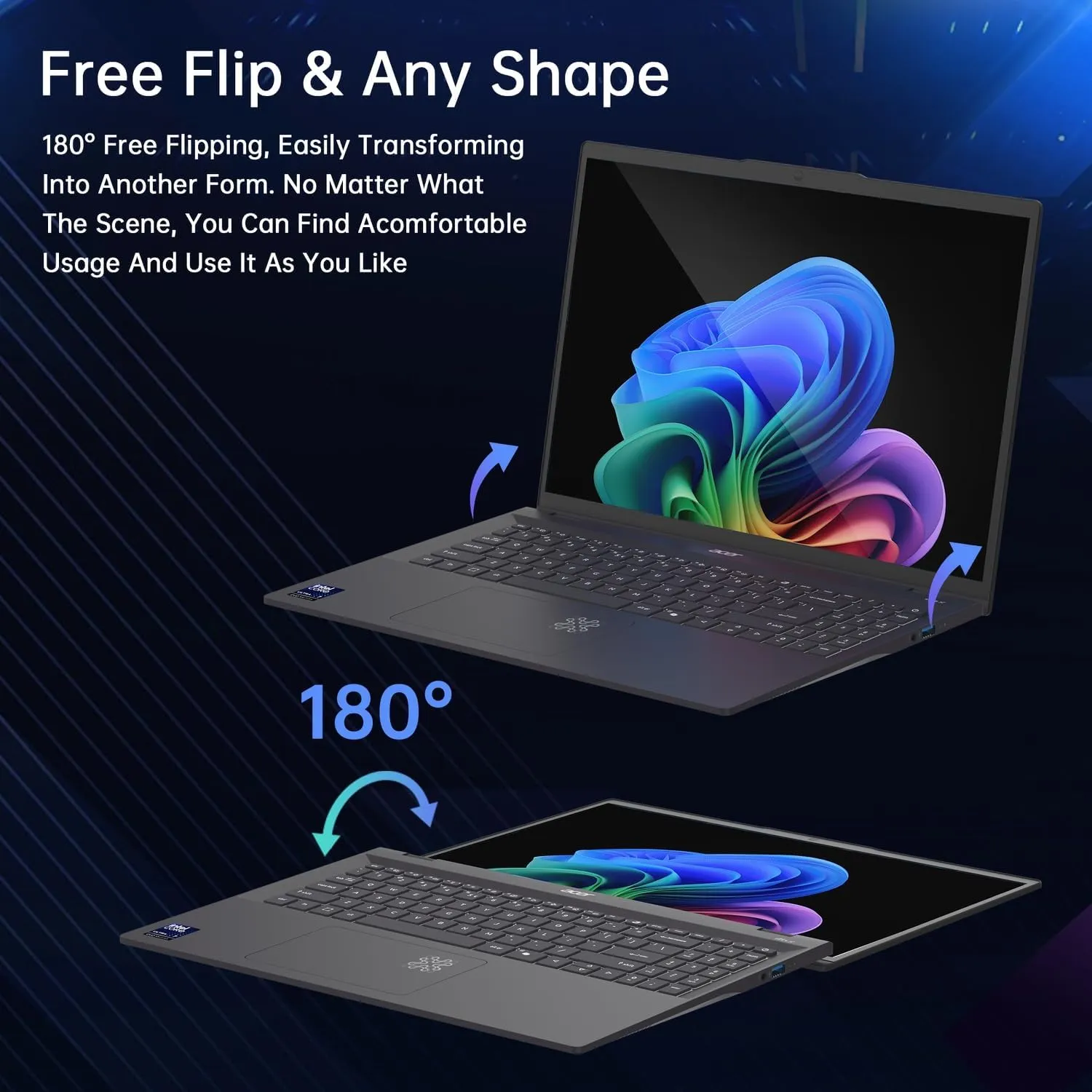 acer Swift 16 AI Copilot  PC 16" 3K OLED Touch Laptop - Intel Core Ultra 7 Series 2, 16GB Memory, 1TB SSD, Wi-Fi 7, Ultra-Portable, Ice Black   Wireless Headset, Windows 11