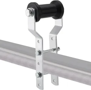 Adjustable Keel Roller with Panel Bracket Assembly, 5” Rubber Keel Roller, for 3” Wide Trailer Tongue