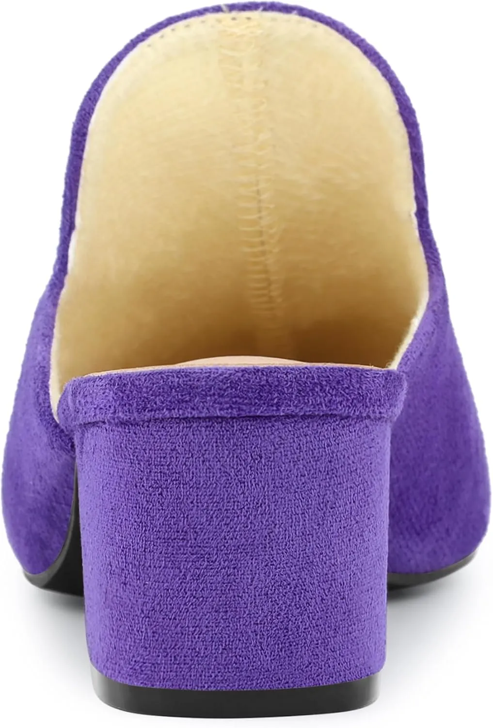 Allegra K Women's Slip on Pointed Toe Chunky Heels Slide Mules