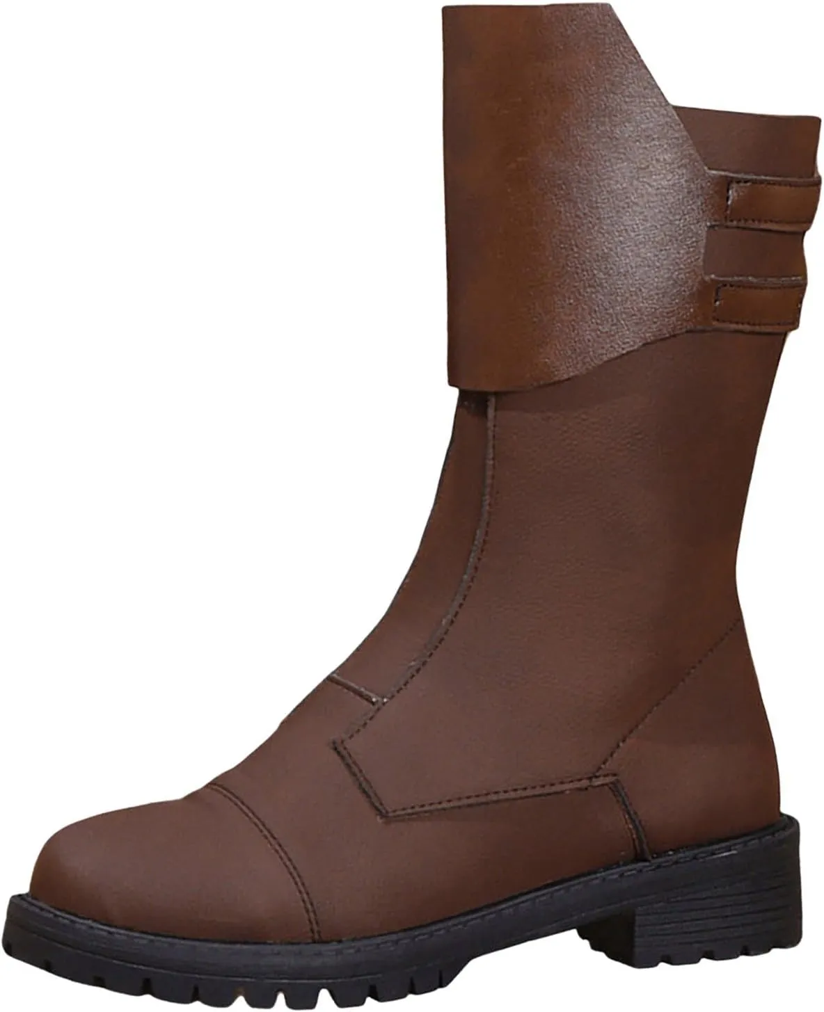 AMDBEL Mid Calf Boots for Women Low Heel Fall Boots for Women 2024 Zipper Ankle Boots Winter Ankle Booties Ladies Shoes