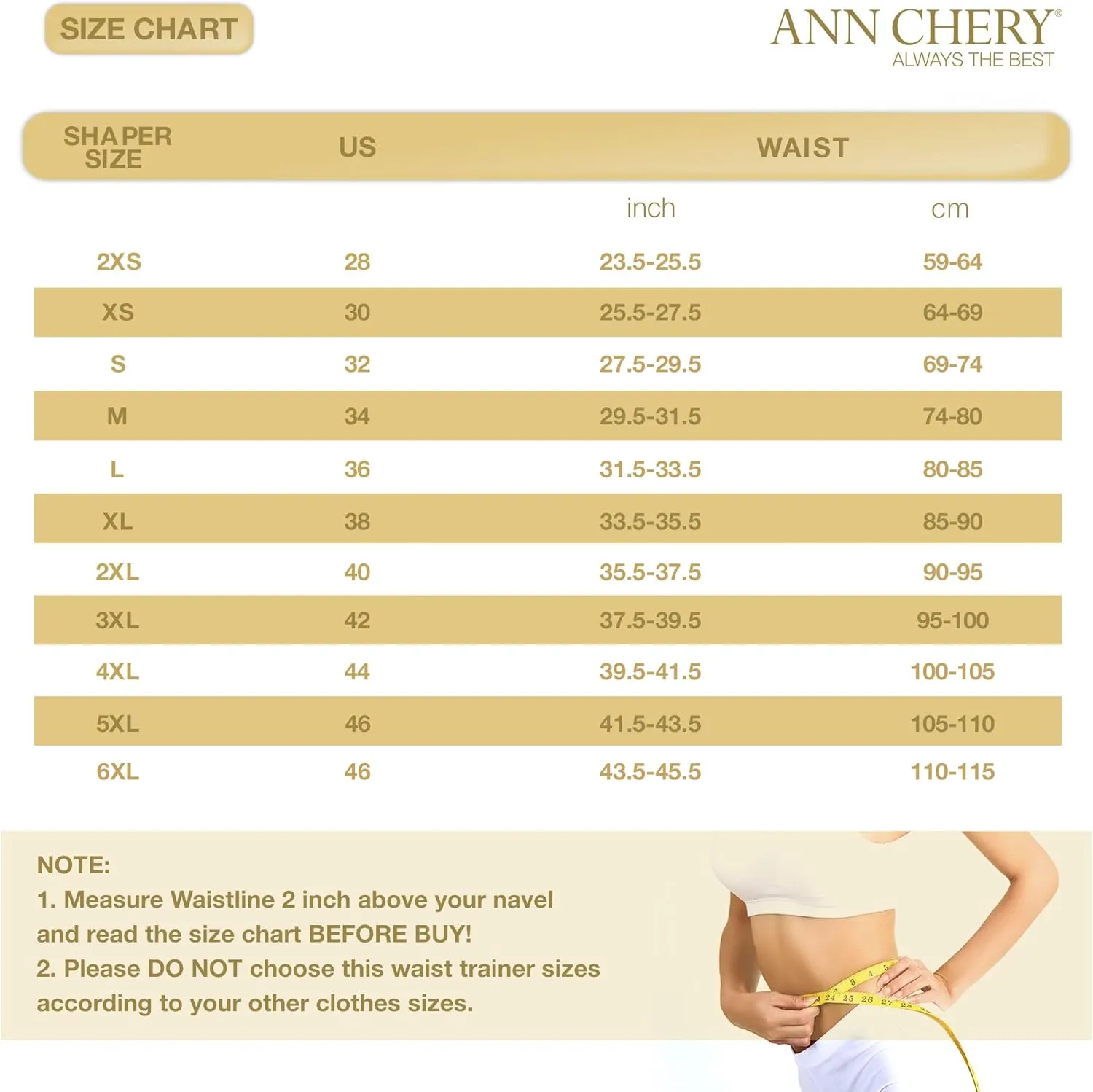 Ann Chery 2021 Latex Waist Trainer for Women |3 Hook Body Shaper|High Compression Colombian Waist Cincher |Daily & Sports Use