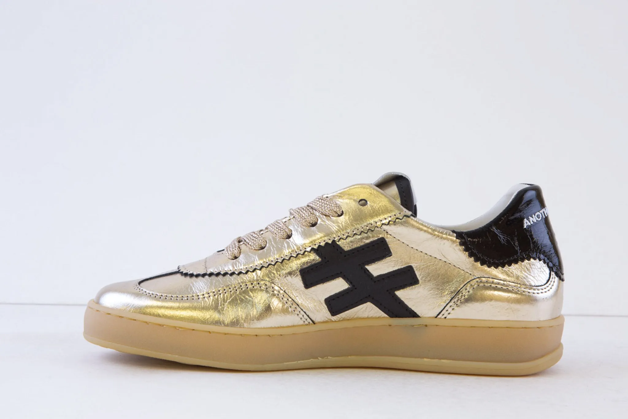 ANOTHER TREND - A032.58.43 LACED FASHION TRAINER - GOLD LEATHER