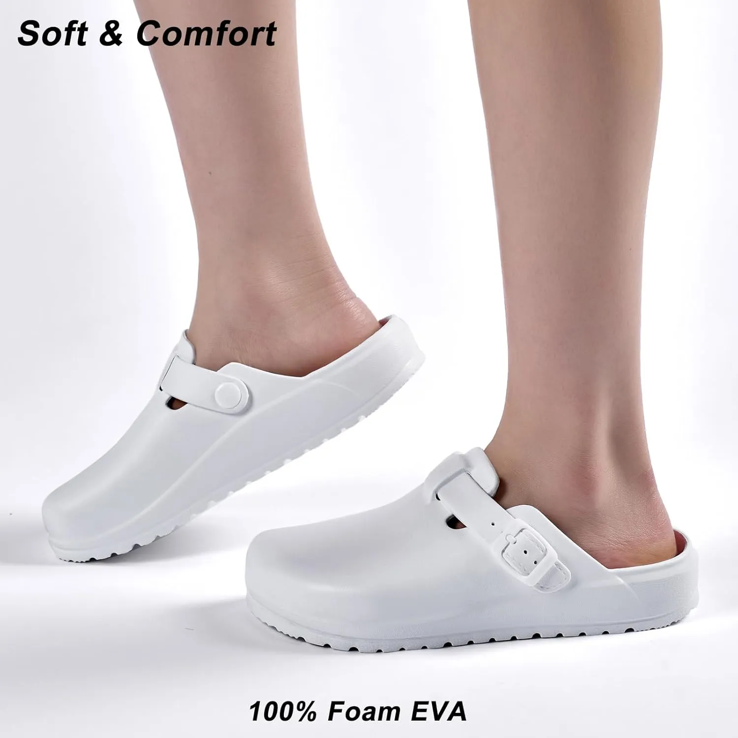 Arch Support Work Clogs Slip Resistant Orthopedic Shoes for Chef Nurse Garden Comfortable, Slip-On Cushion Slide Sandals