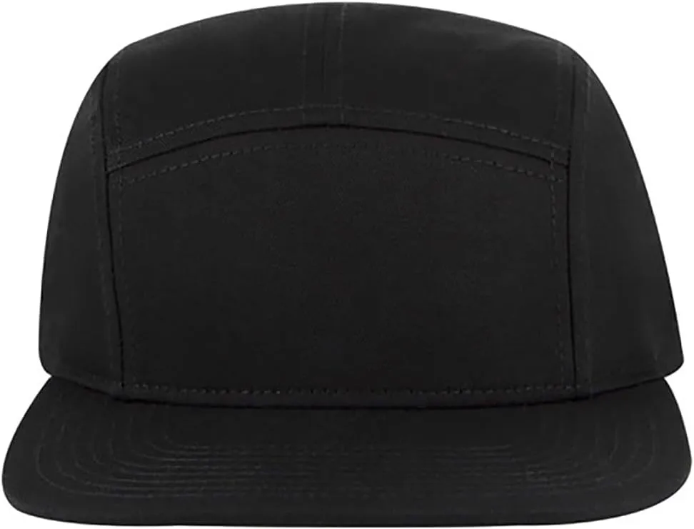 Ashen Fane 5 Panel Superior Cotton Twill Square Flat Visor Adjustable Camper Hat