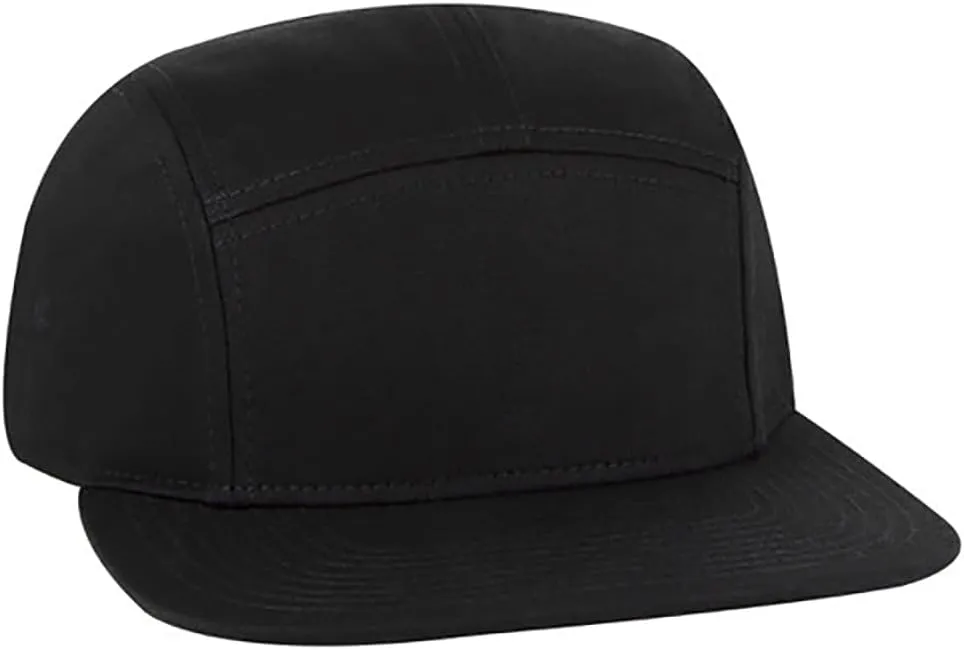 Ashen Fane 5 Panel Superior Cotton Twill Square Flat Visor Adjustable Camper Hat