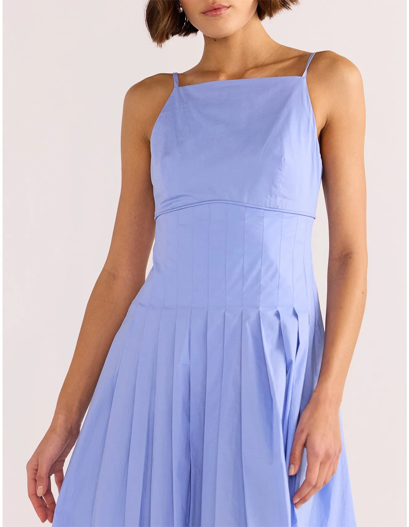Avalon Square Neck Midi Dress - Jacaranda Blue