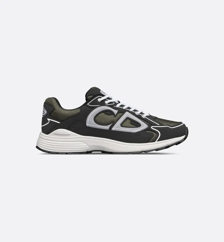 B30 Sneaker • Deep Green Mesh and Black Technical Fabric