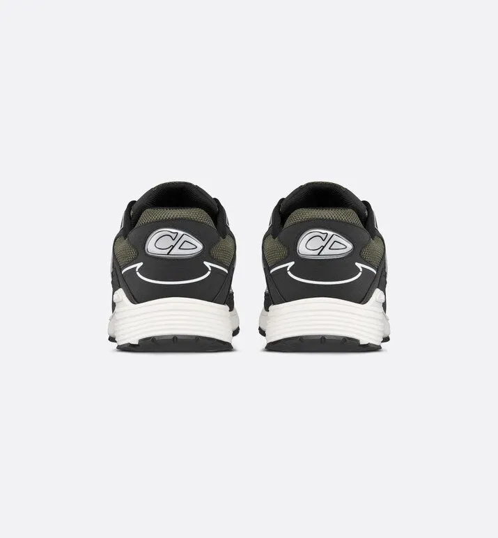 B30 Sneaker • Deep Green Mesh and Black Technical Fabric