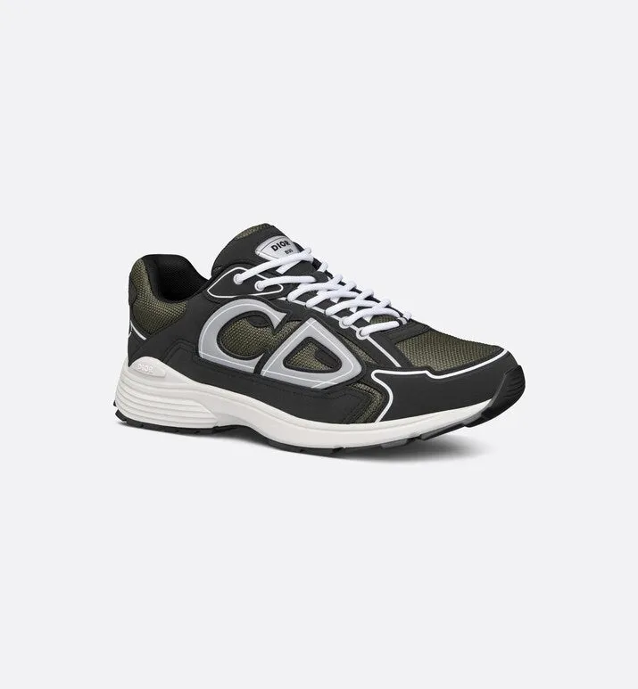 B30 Sneaker • Deep Green Mesh and Black Technical Fabric
