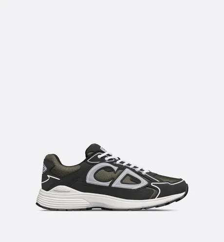 B30 Sneaker • Deep Green Mesh and Black Technical Fabric