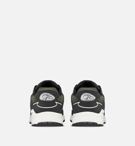 B30 Sneaker • Deep Green Mesh and Black Technical Fabric