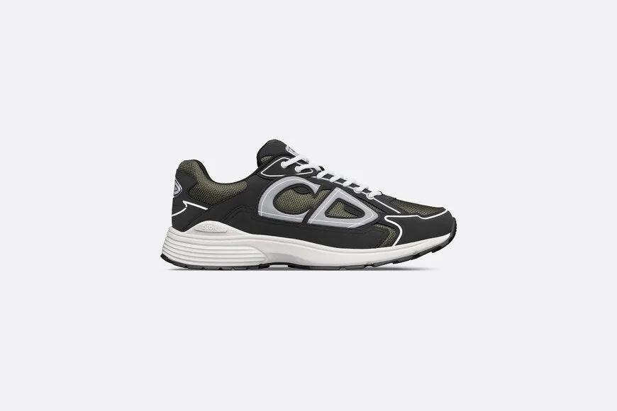 B30 Sneaker • Deep Green Mesh and Black Technical Fabric