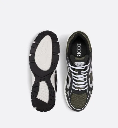 B30 Sneaker • Deep Green Mesh and Black Technical Fabric