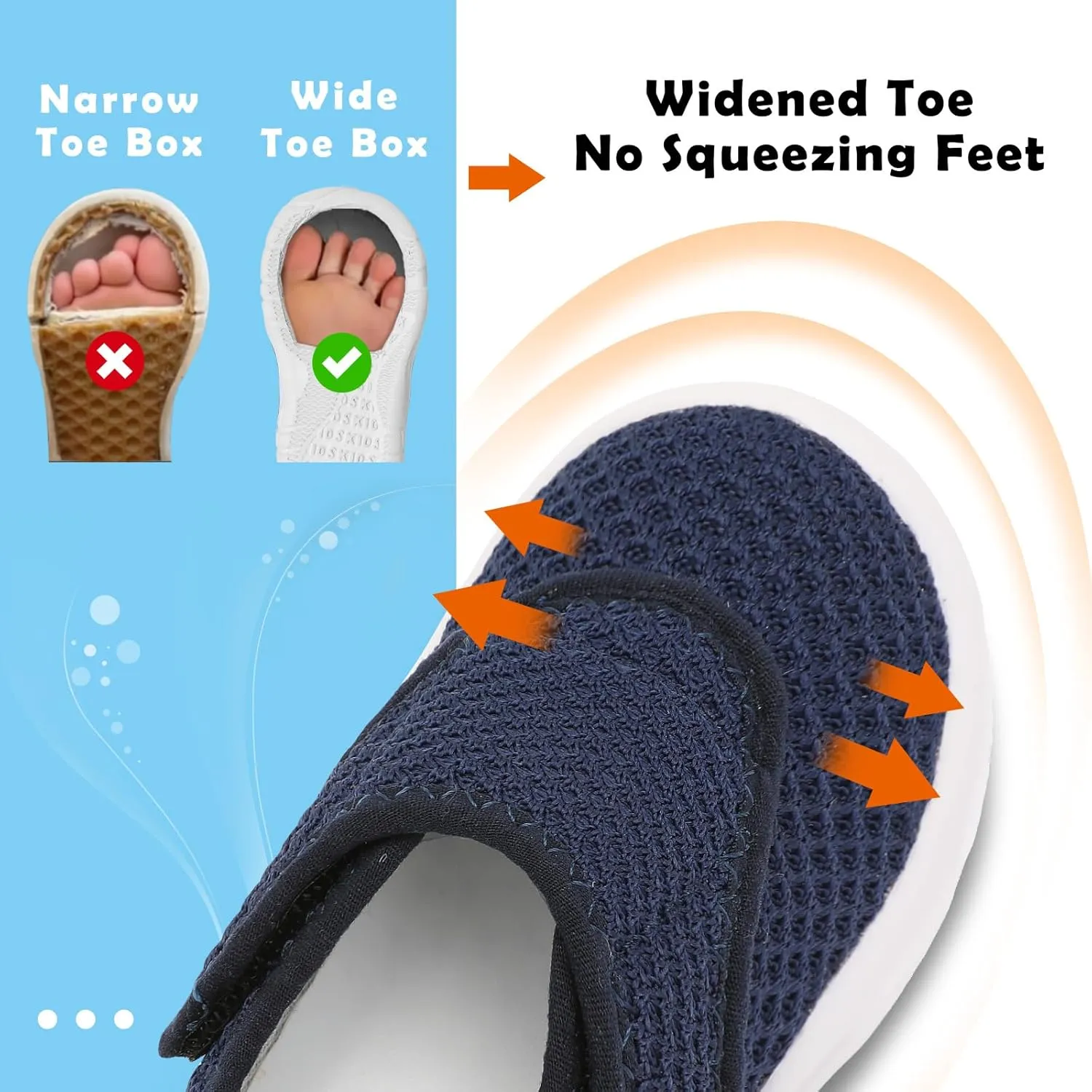 BARERUN Toddler Shoes Wide Toe Box Barefoot Toddler Sneakers Girls Boys Kids School Shoes Non-Slip Toddler Tennis Shoes Slip on Running Shoes for Girls Boys