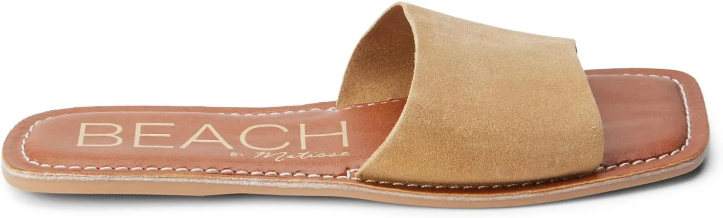 BEACH by Matisse Womens Bali Slide Flat Casual Sandals Casual - Brown