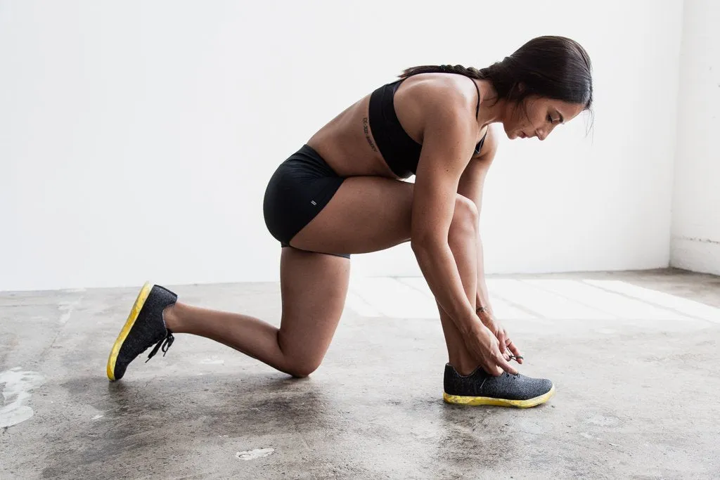 BLACK HEATHER YELLOW TRAINER (WOMEN'S)