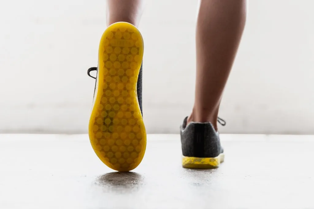 BLACK HEATHER YELLOW TRAINER (WOMEN'S)