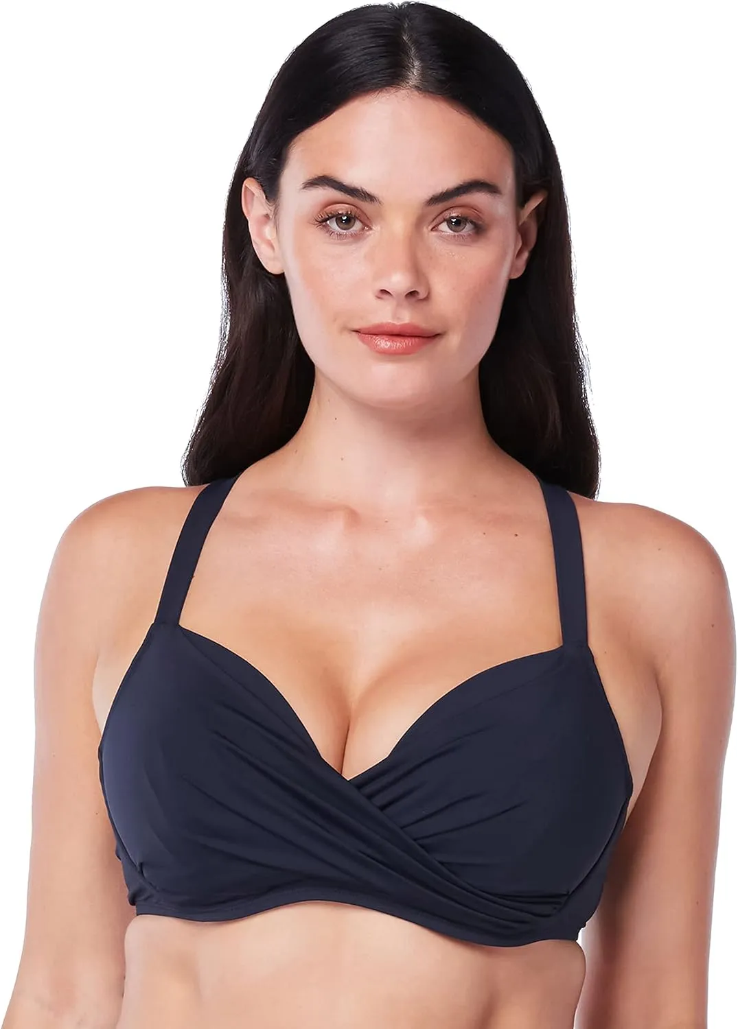 Bleu Rod Beattie Kore Twist Convertible Underwire Bikini Top D-DD Cups 36D, Black