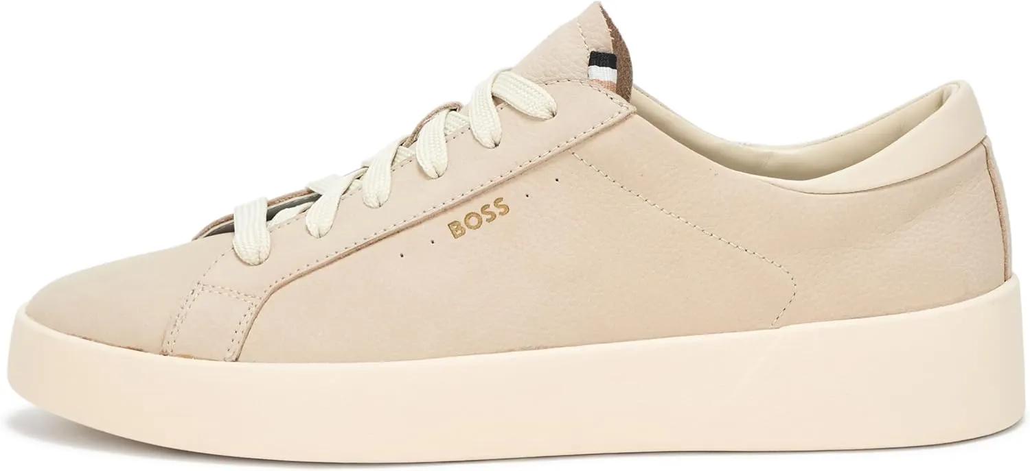 BOSS Men's Belwar Smooth Leather Low Top Sneaker