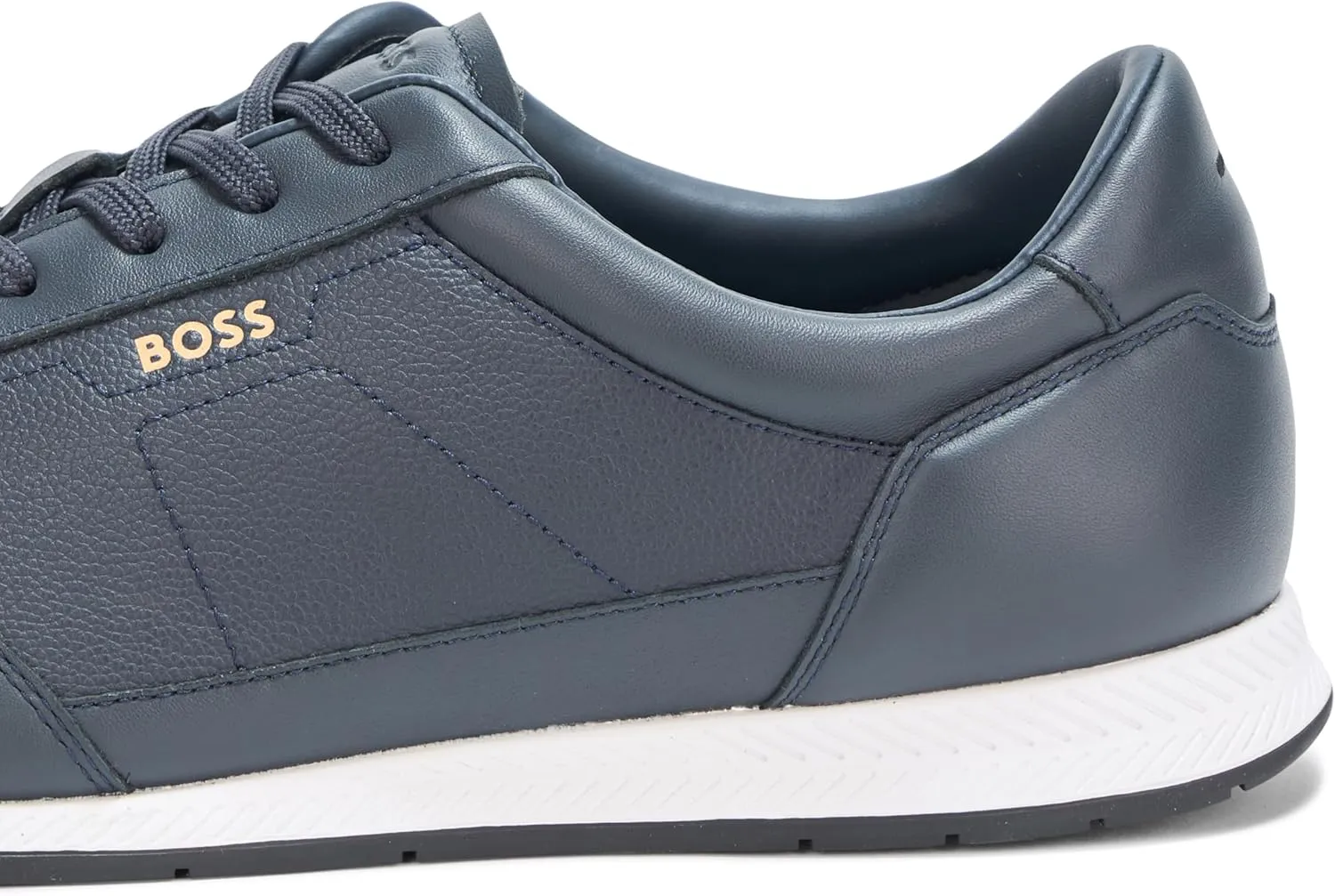 BOSS Men's Titanium Low Profile Leather Sneaker