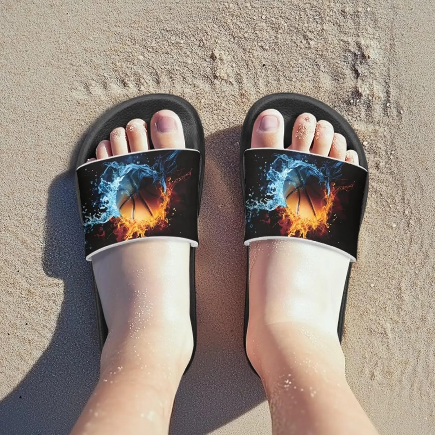 Boys Slide Sandals Non Slip Summer House Slippers Kids Slip-on Flip Flops Cusual Beach Sandal