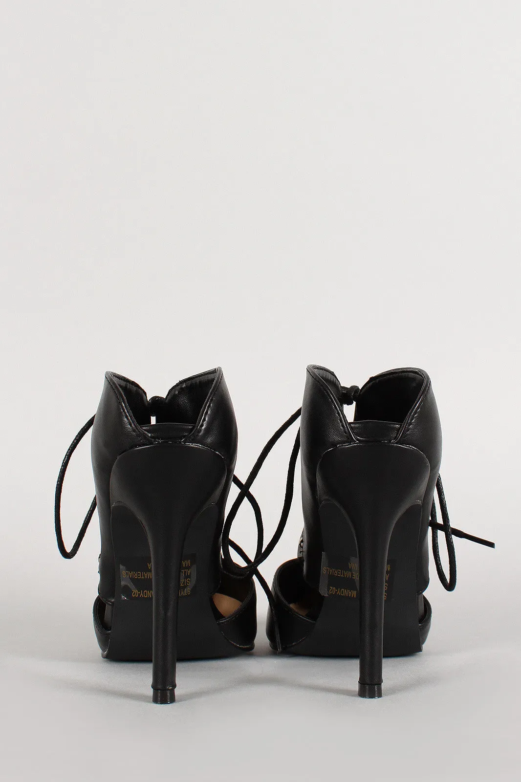Breckelle Lace Up Mule Pointy Toe Pump
