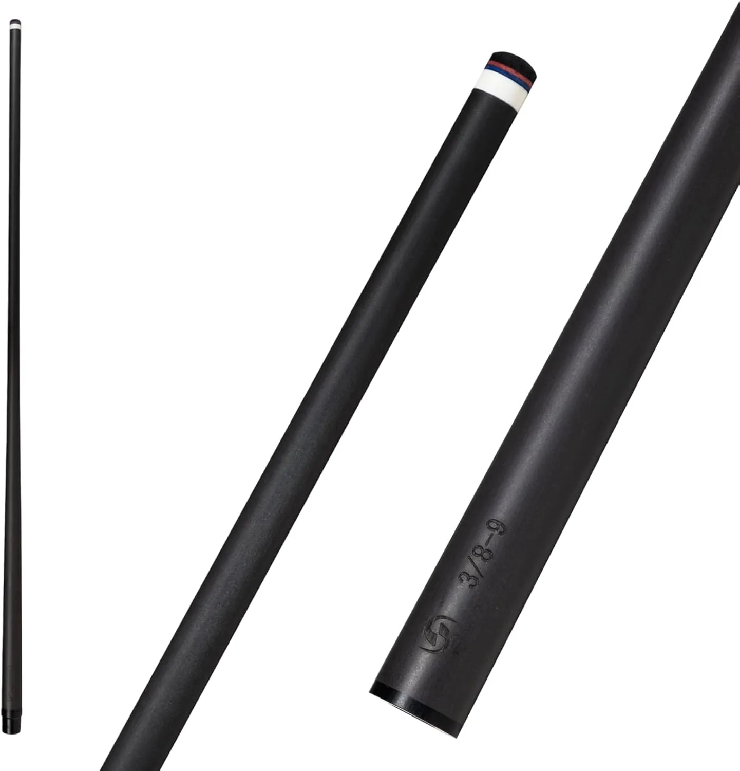 Carbon Fiber Pool Cue Stick Shaft 10.5mm/11.8mm/12.5mm,Low Deflection Pool Stick Shaft,Professional Cue Stick Shaft,Joint Collar 21.5mm(Only Shaft)