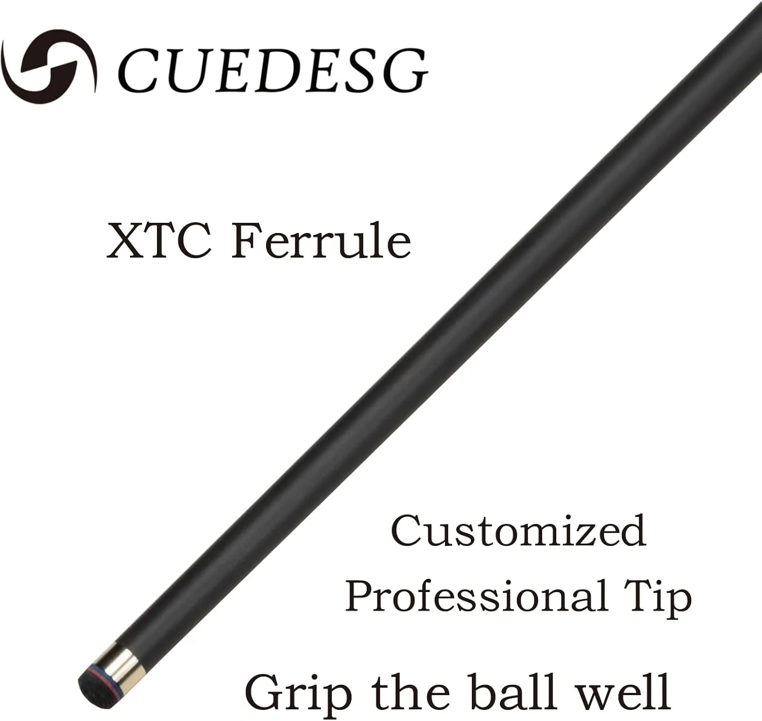 Carbon Fiber Pool Cue Stick Shaft 10.5mm/11.8mm/12.5mm,Low Deflection Pool Stick Shaft,Professional Cue Stick Shaft,Joint Collar 21.5mm(Only Shaft)