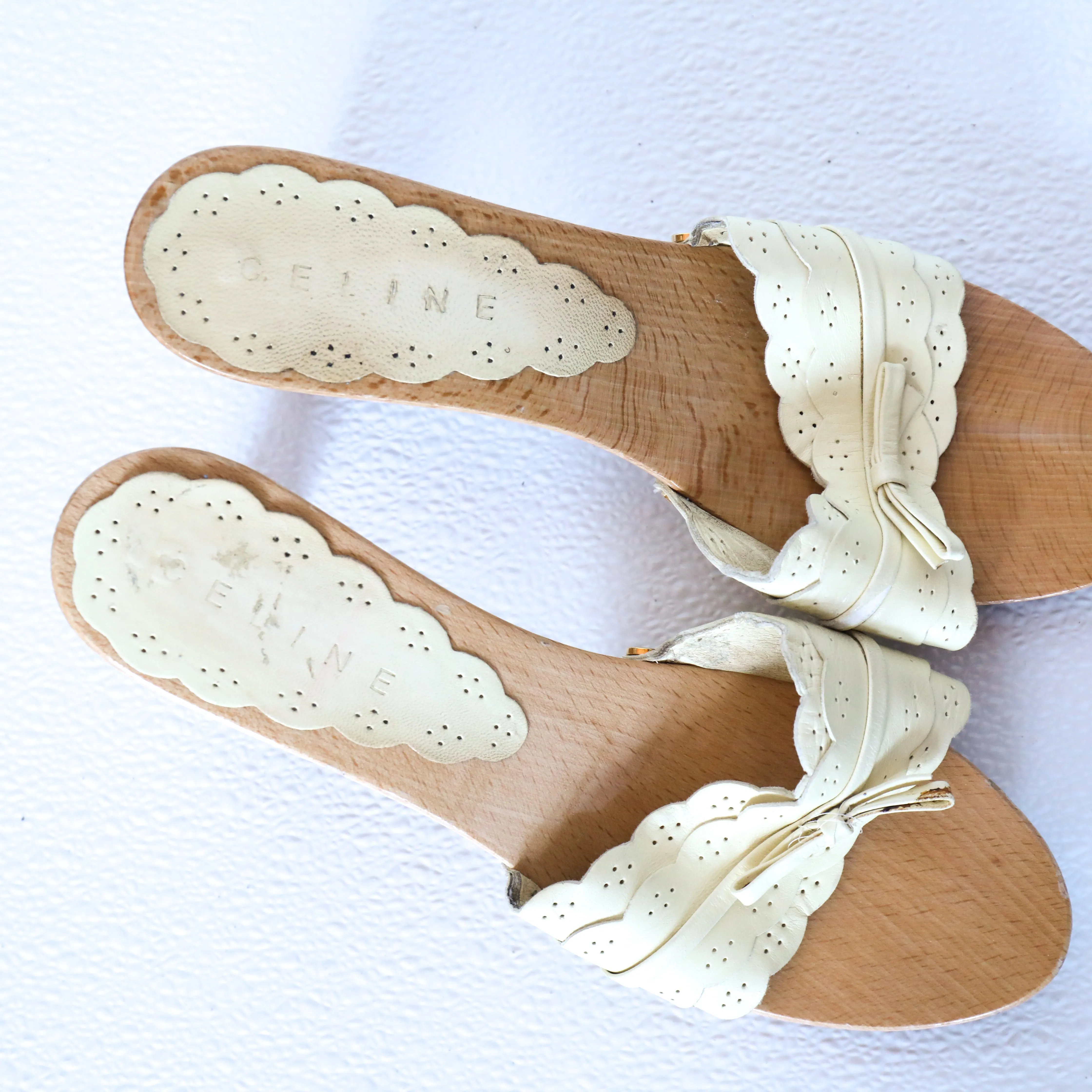Celine Patent Leather Pale Yellow Mule Sandal